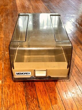 Vintage 80’s Memorex Plastic Storage Case For Floppy Discs